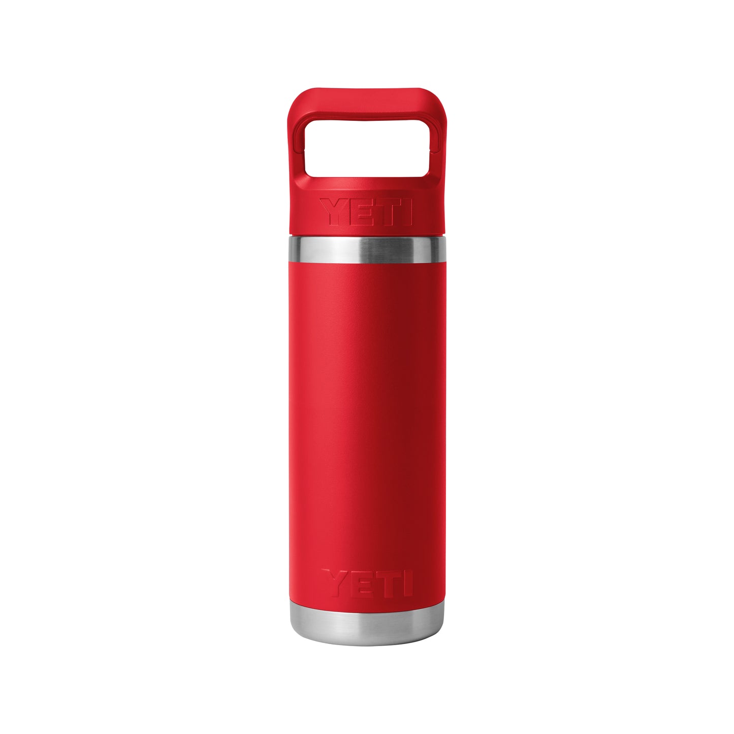Front View of Red-Rescue Rambler® 18 oz Water Bottle with Color-Matched Straw Cap plain