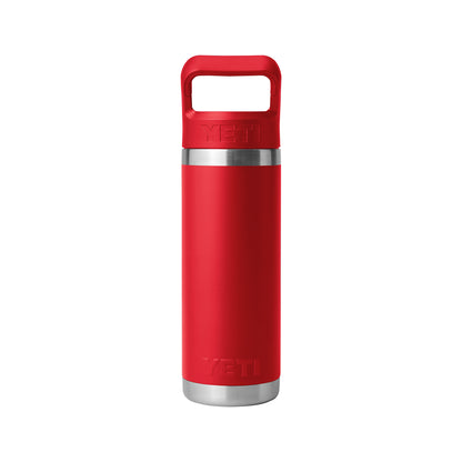 Front View of Red-Rescue Rambler® 18 oz Water Bottle with Color-Matched Straw Cap plain