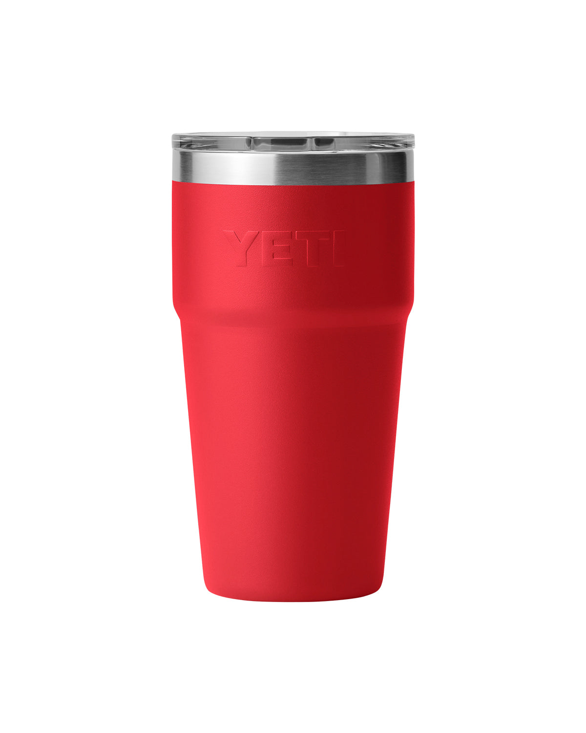 Front View of Red-Rescue Rambler® 20 oz Stackable Cup with MagSlider™ Lid plain