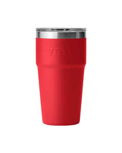 Front View of Red-Rescue Rambler® 20 oz Stackable Cup with MagSlider™ Lid plain