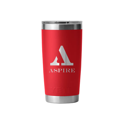 Front View of Red-Rescue Rambler® 20 oz Tumbler MagSlider™ Lid