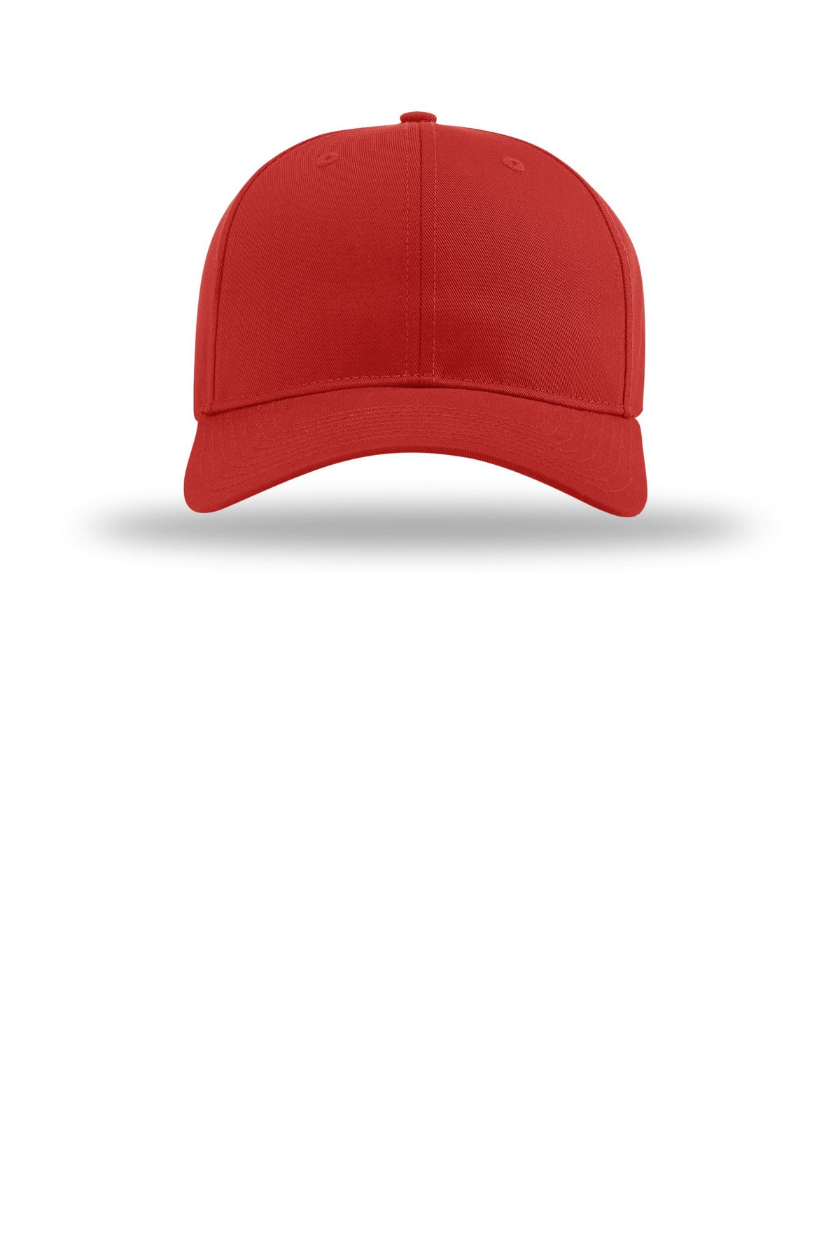 Front View of Red Richardson Pro Twill Snapback 212