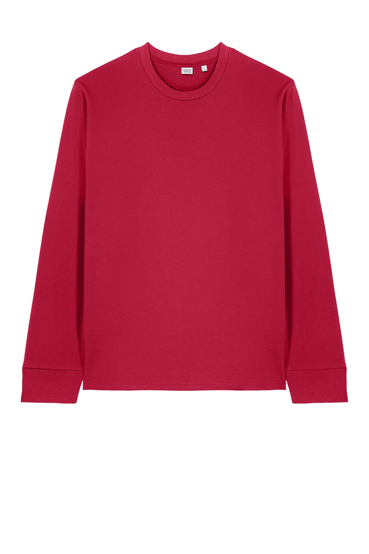 Front View of Red Stanley/Stella Unisex Creator 2.0 Long Sleeve Tee SXU022