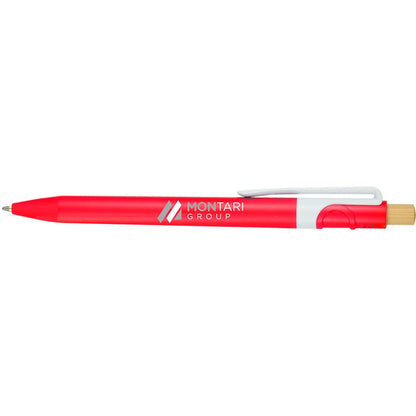 Front View of Red Sunburst Recycled Gel Pen