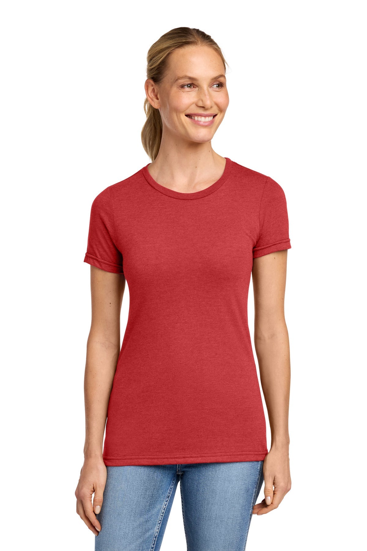 Front View of RedMist Gildan Softstyle Women's CVC T-Shirt 64001LCVC