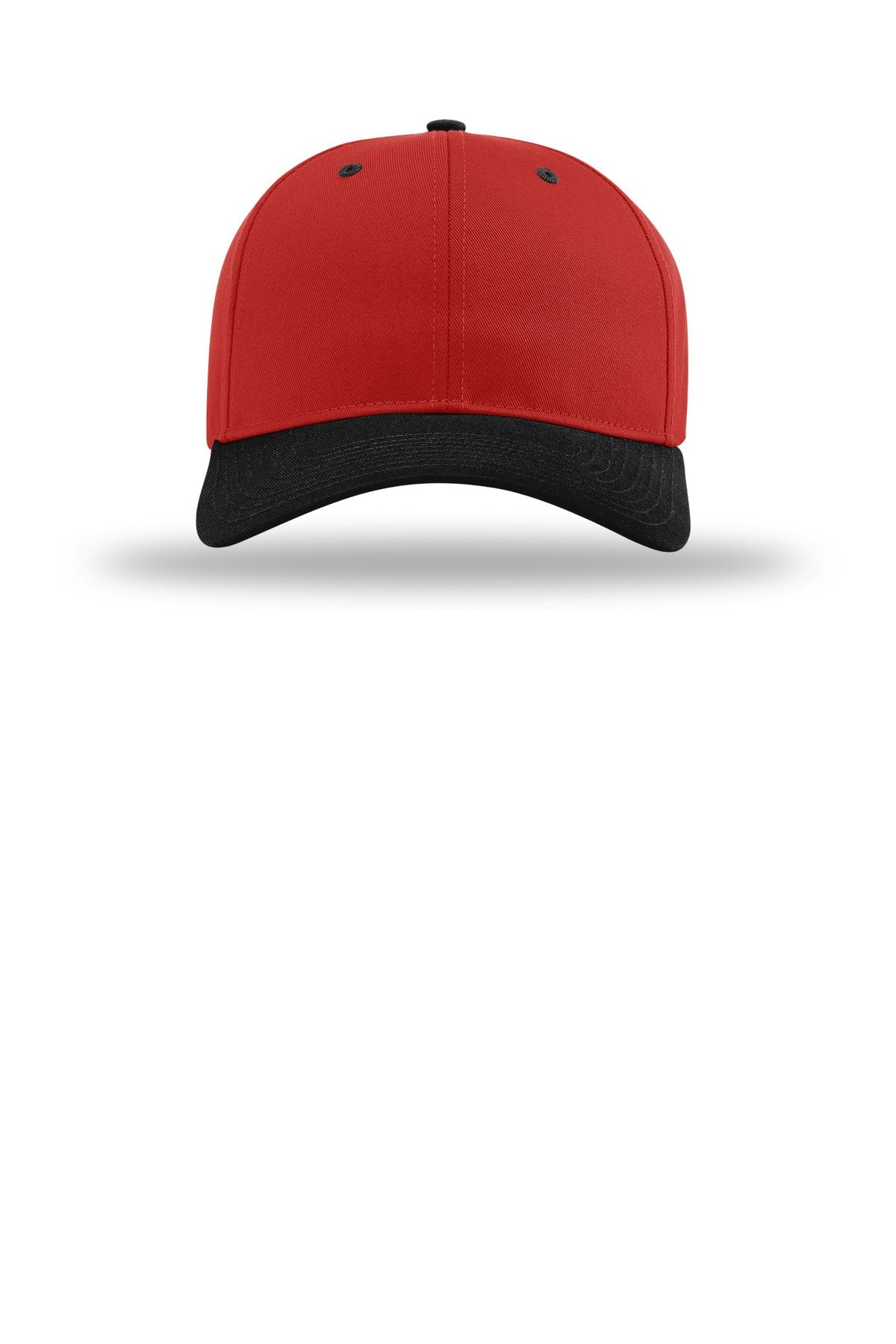 Front View of Red/Rd/Blk Richardson Pro Twill Snapback 212