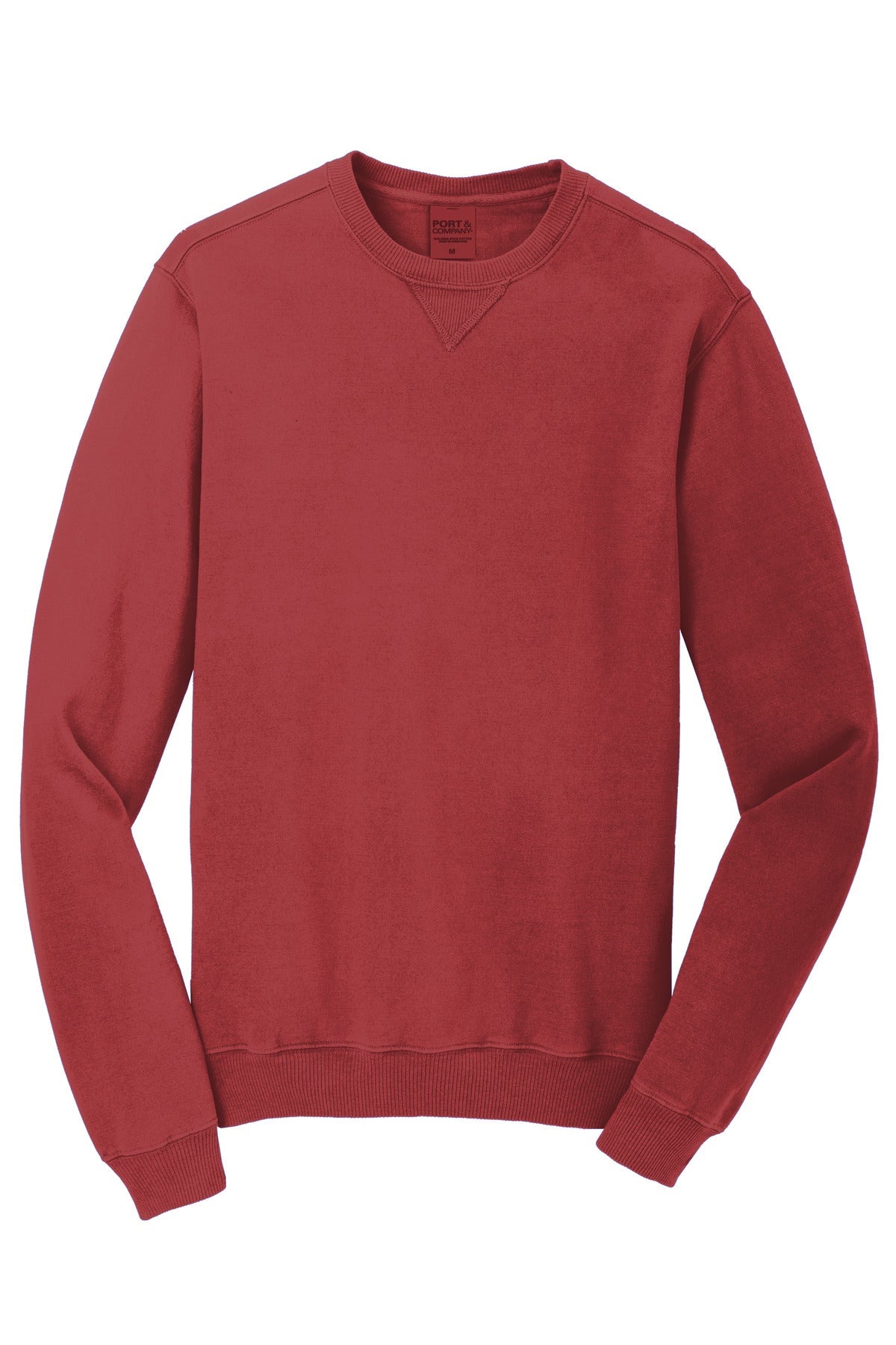 Front View of Redrock Port & Co Beach Wash Garment-Dyed Crewneck Sweatshirt PC098