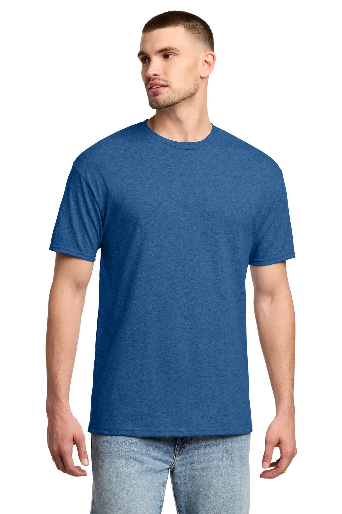 Front View of RetHtRoyal Jerzees - Dri-Power 50/50 Cotton/Poly T-Shirt. 29M