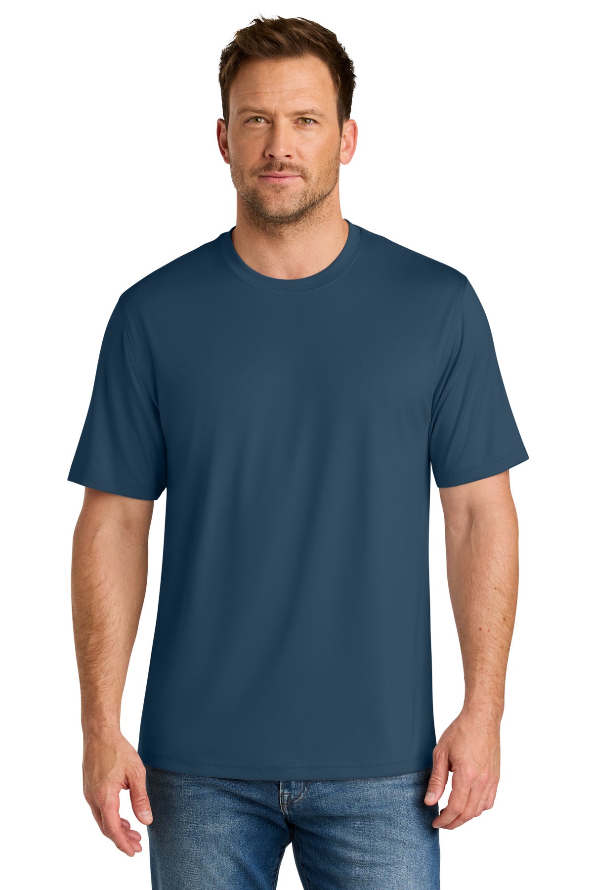 Front View of RgttaBlue CornerStone Workwear Pro Short Sleeve Tee CS440