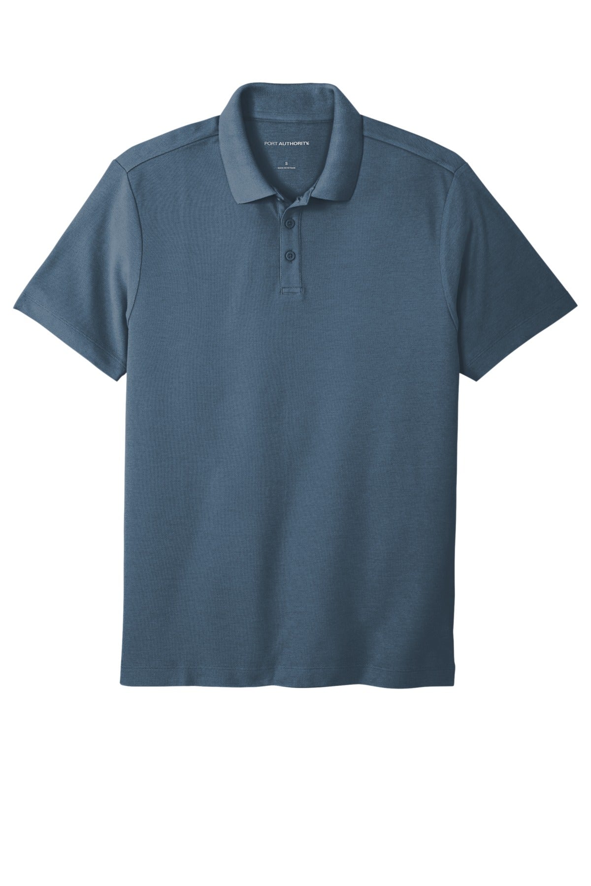 Front View of RgttaBlue Port Authority SuperPro React Polo. K810