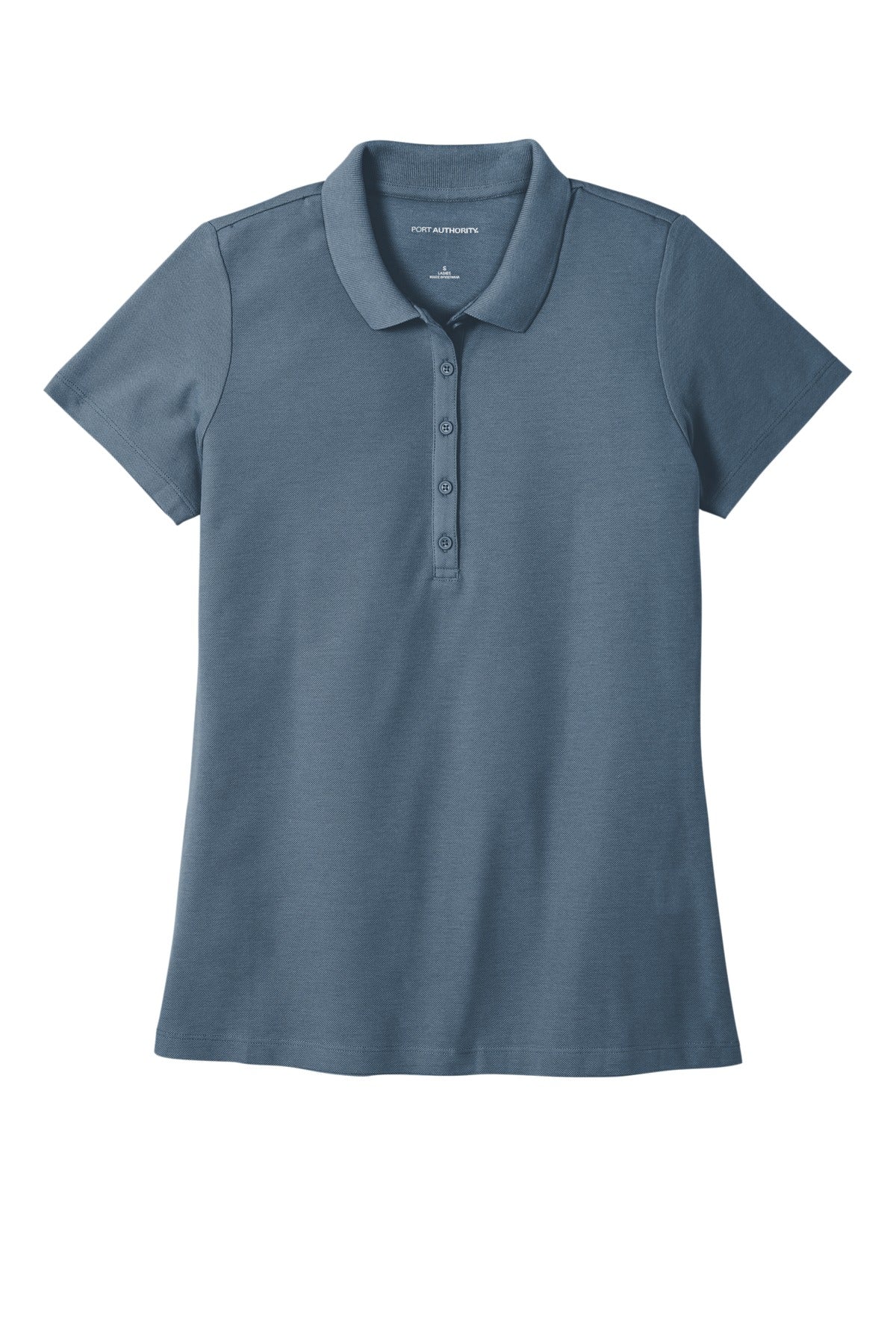 Front View of RgttaBlue Port Authority Women's SuperPro React Polo. LK810