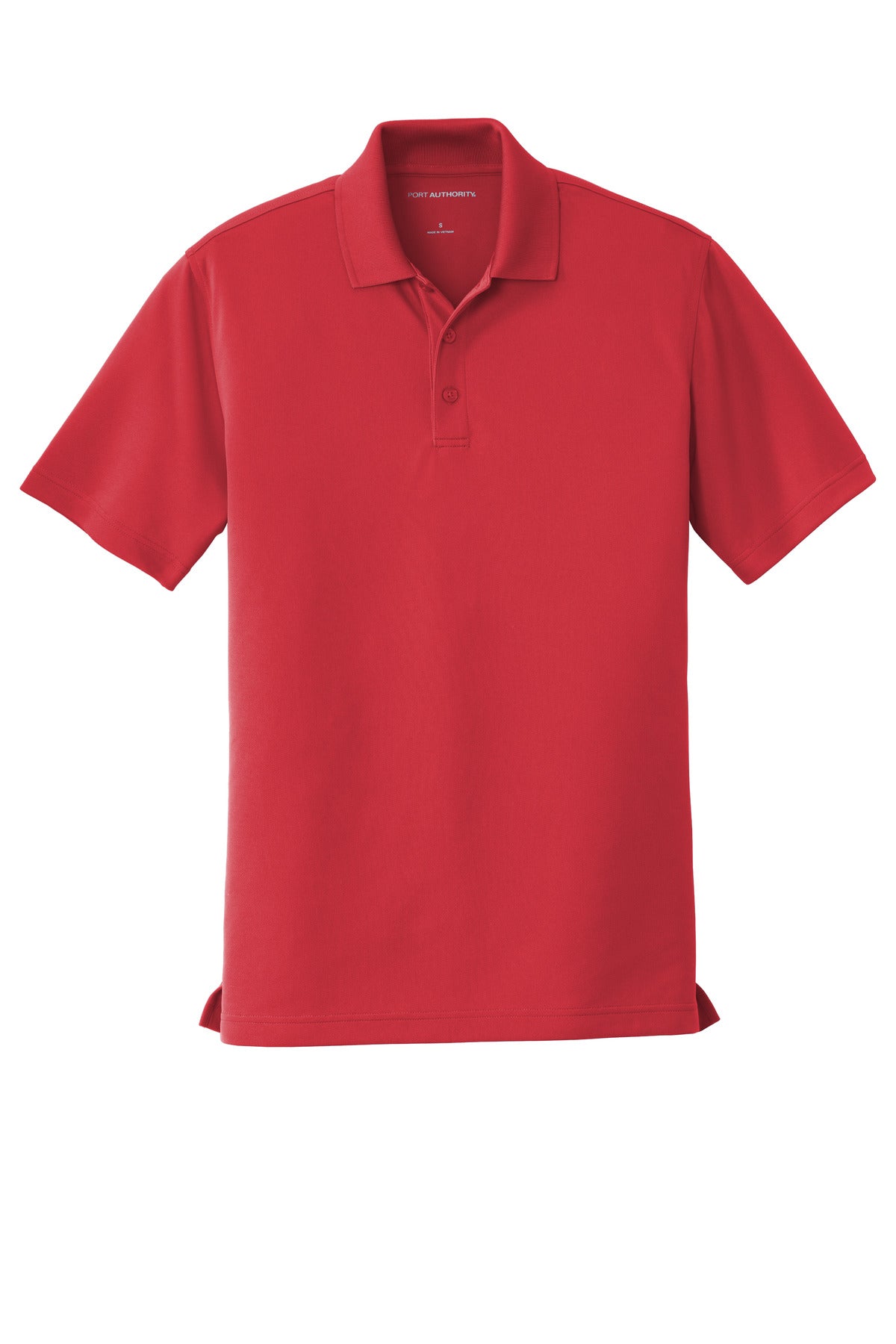 Front View of Rich Red Port Authority Dry Zone UV Micro-Mesh Polo. K110