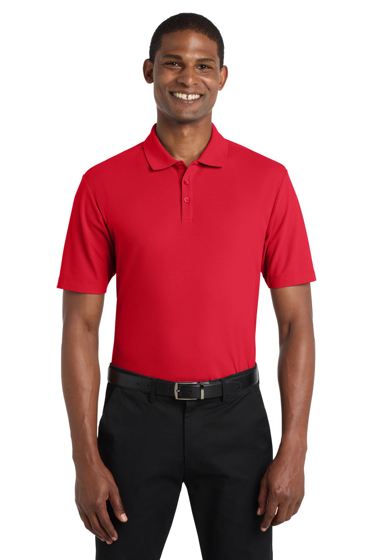 Front View of RichRed Port Authority SuperPro React Polo. K810