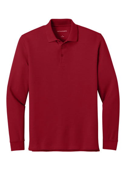 Front View of RichRed Port Authority Wearever Signature Pique Long Sleeve Polo K200LS