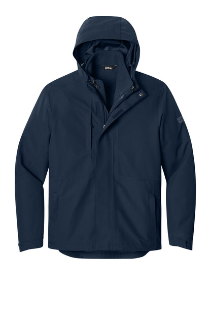 Front View of RiverBlNv Eddie Bauer WeatherEdge Ridge 3-in-1 Jacket EB658