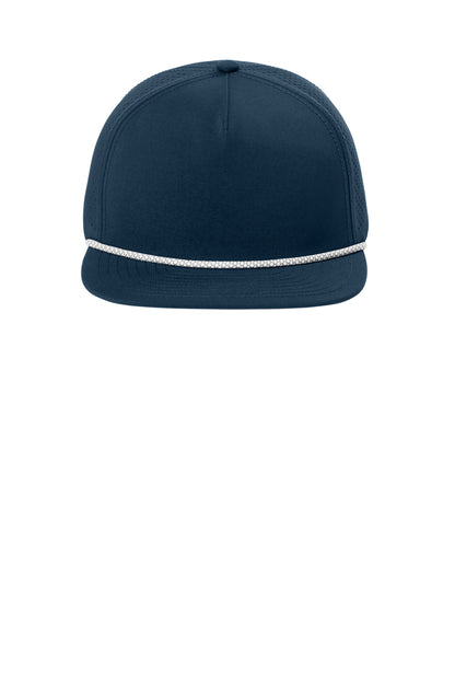 Front View of RiverBlNv OGIO 5-Panel Rope Performance Cap OG607
