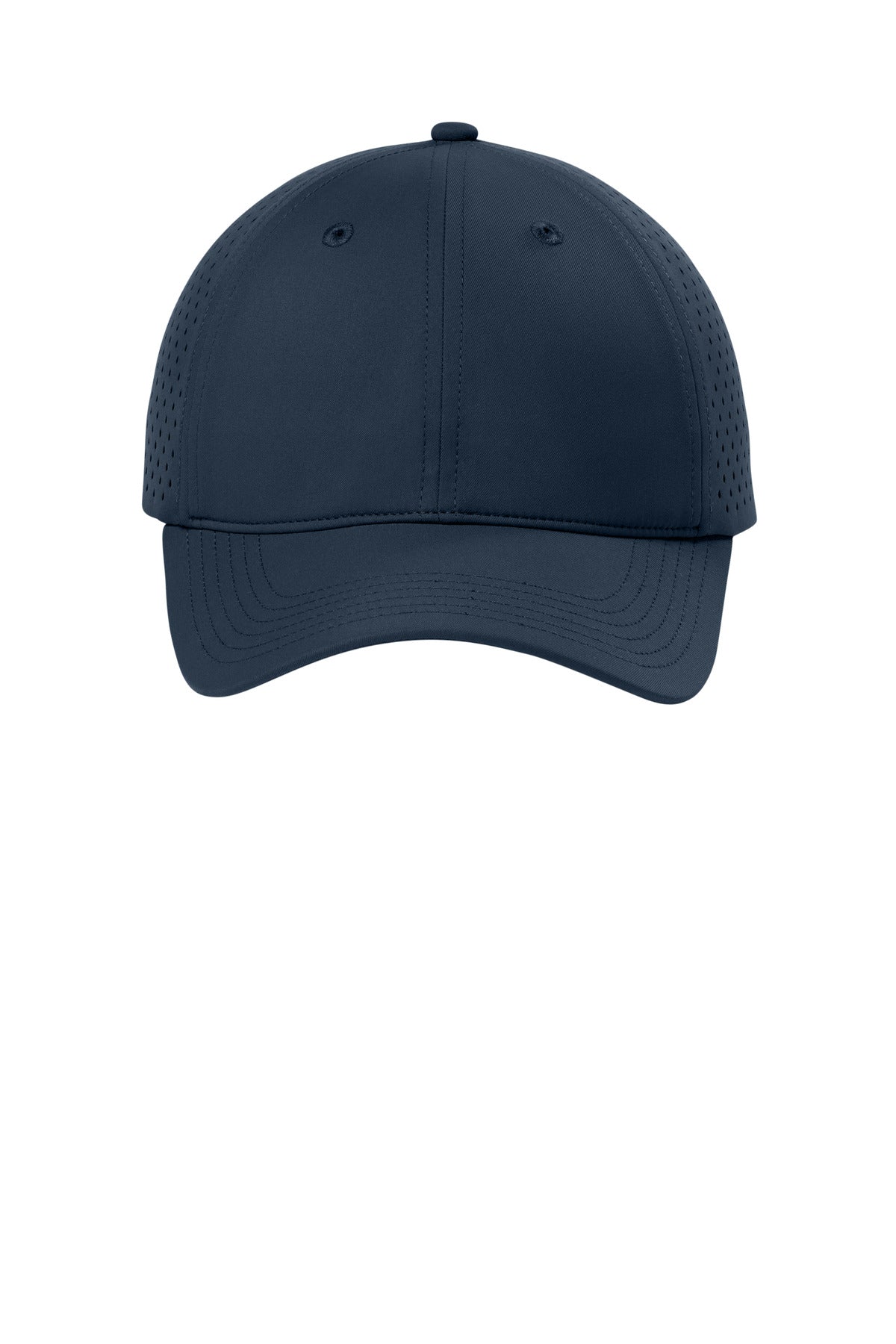 Front View of RiverBlNv Port Authority All-Day Performance UPF Perforated Cap C995