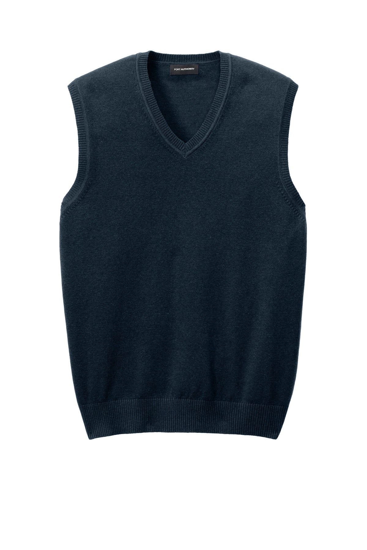 Front View of RiverBlNv Port Authority Easy Care Sweater Vest SW2860