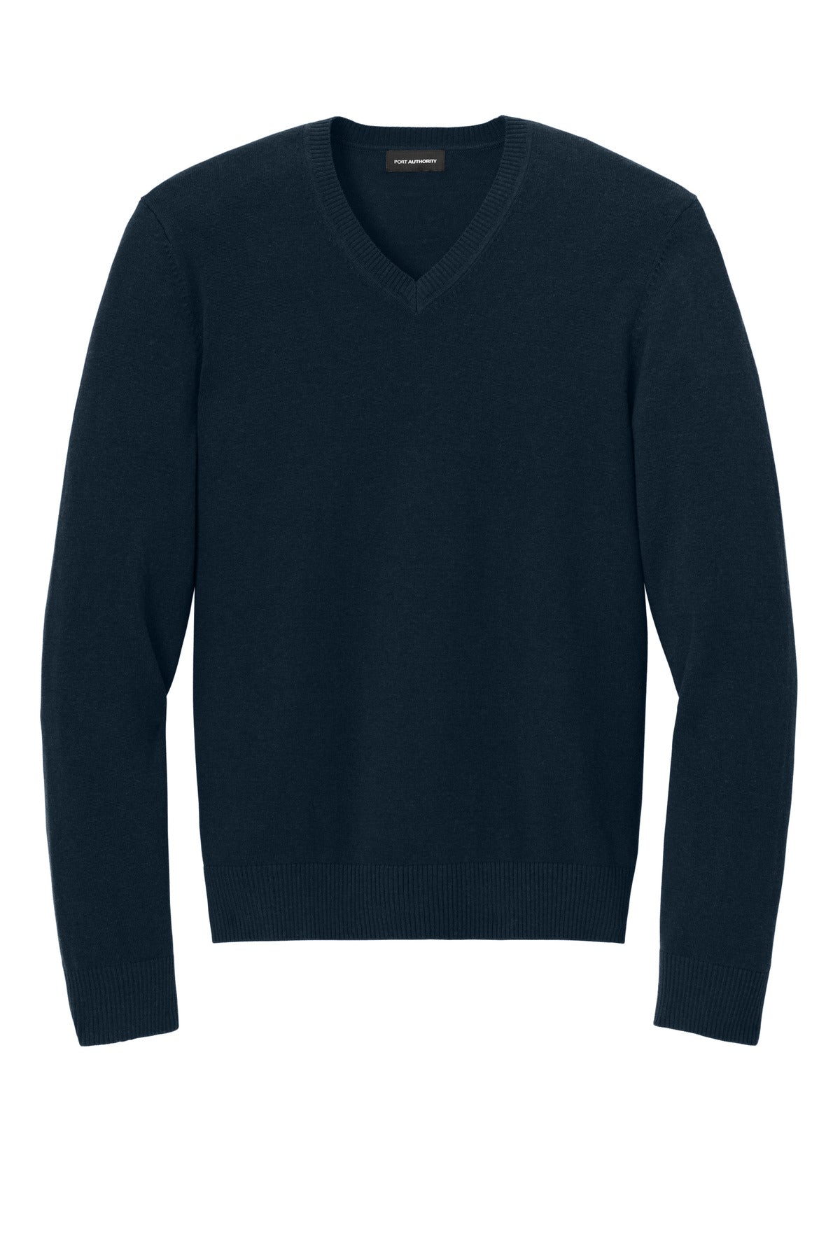 Front View of RiverBlNv Port Authority Easy Care V-Neck Sweater SW2850