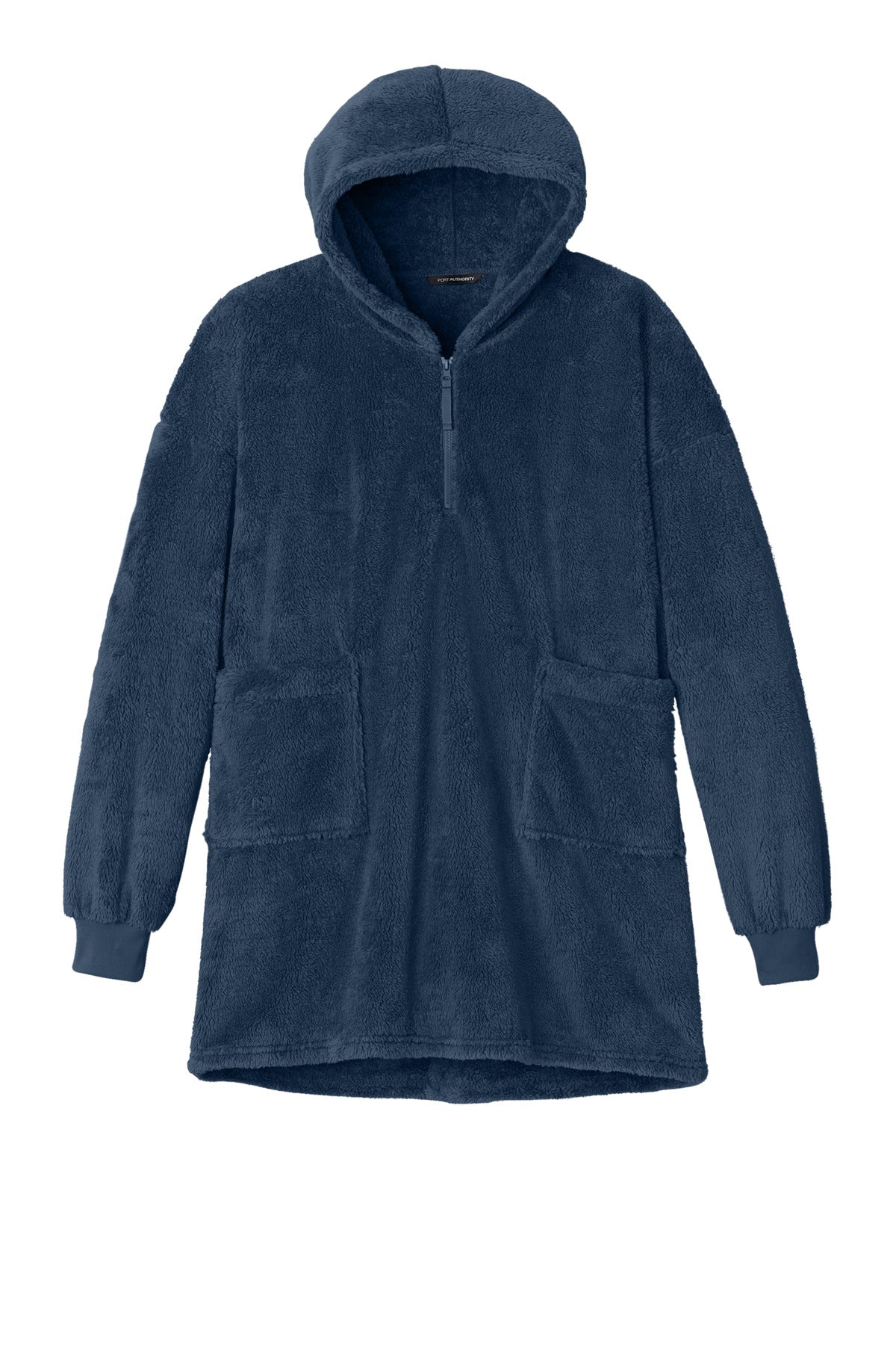 Front View of RiverBlNv Port Authority Plush Poncho BP42