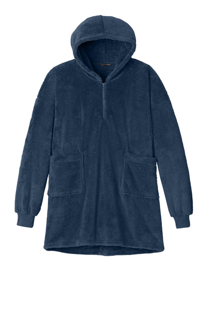 Front View of RiverBlNv Port Authority Plush Poncho BP42