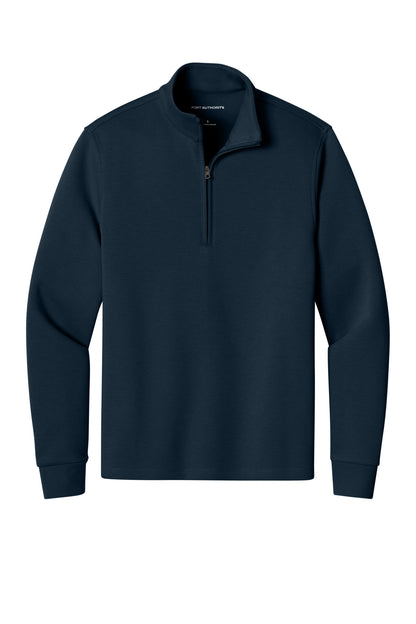 Front View of RiverBlNv Port Authority Wearever Signature Double Pique 1/4-Zip K210