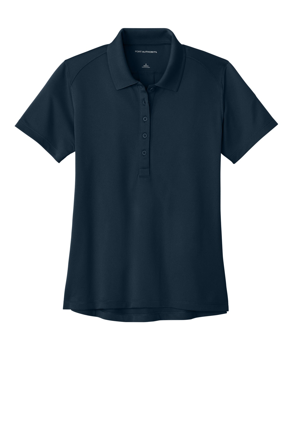 Front View of RiverBlNv Port Authority Women's Wearever Performance Pique Polo LK240