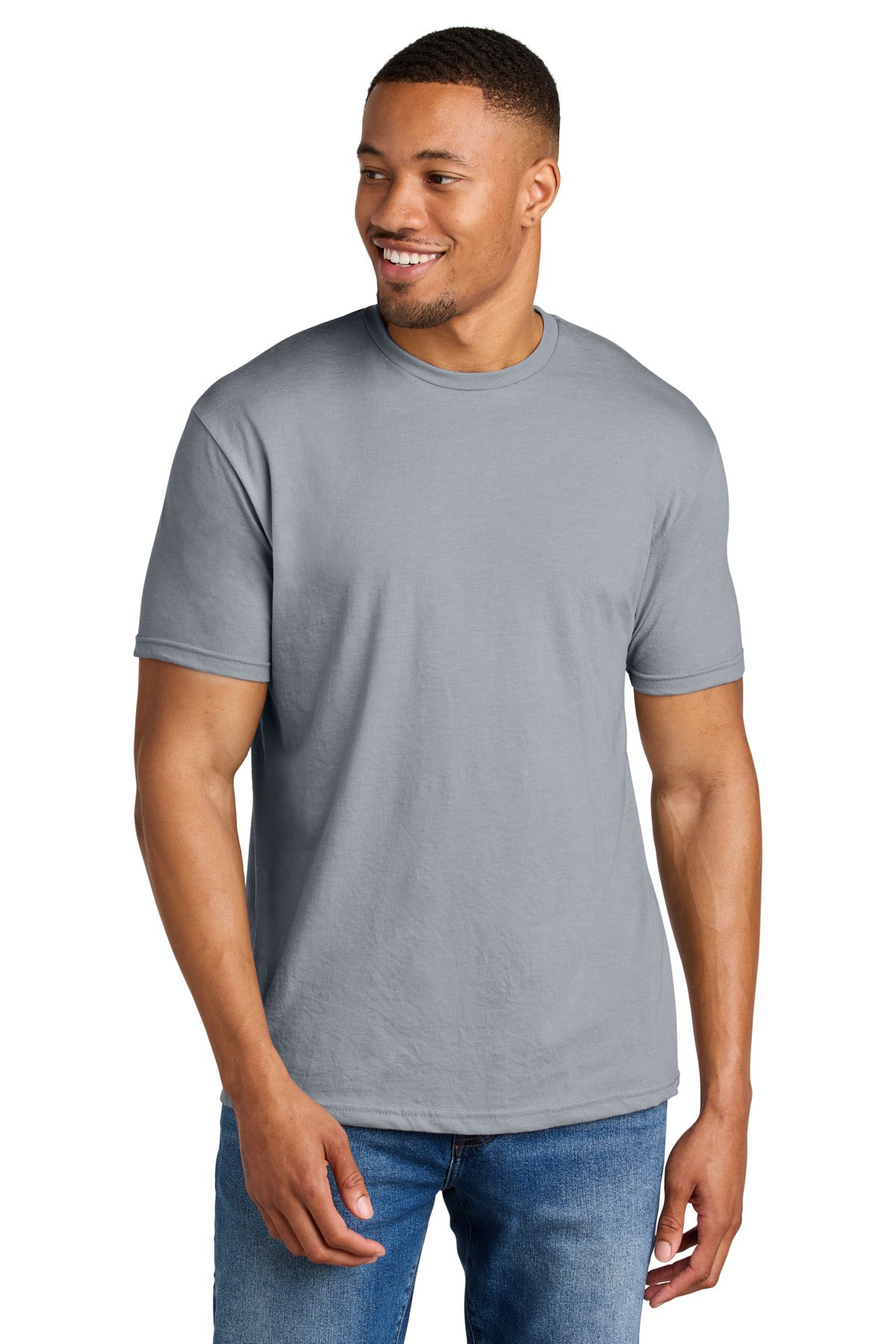 Front View of RngSpunSpG Gildan Softstyle CVC Tee 64000CVC
