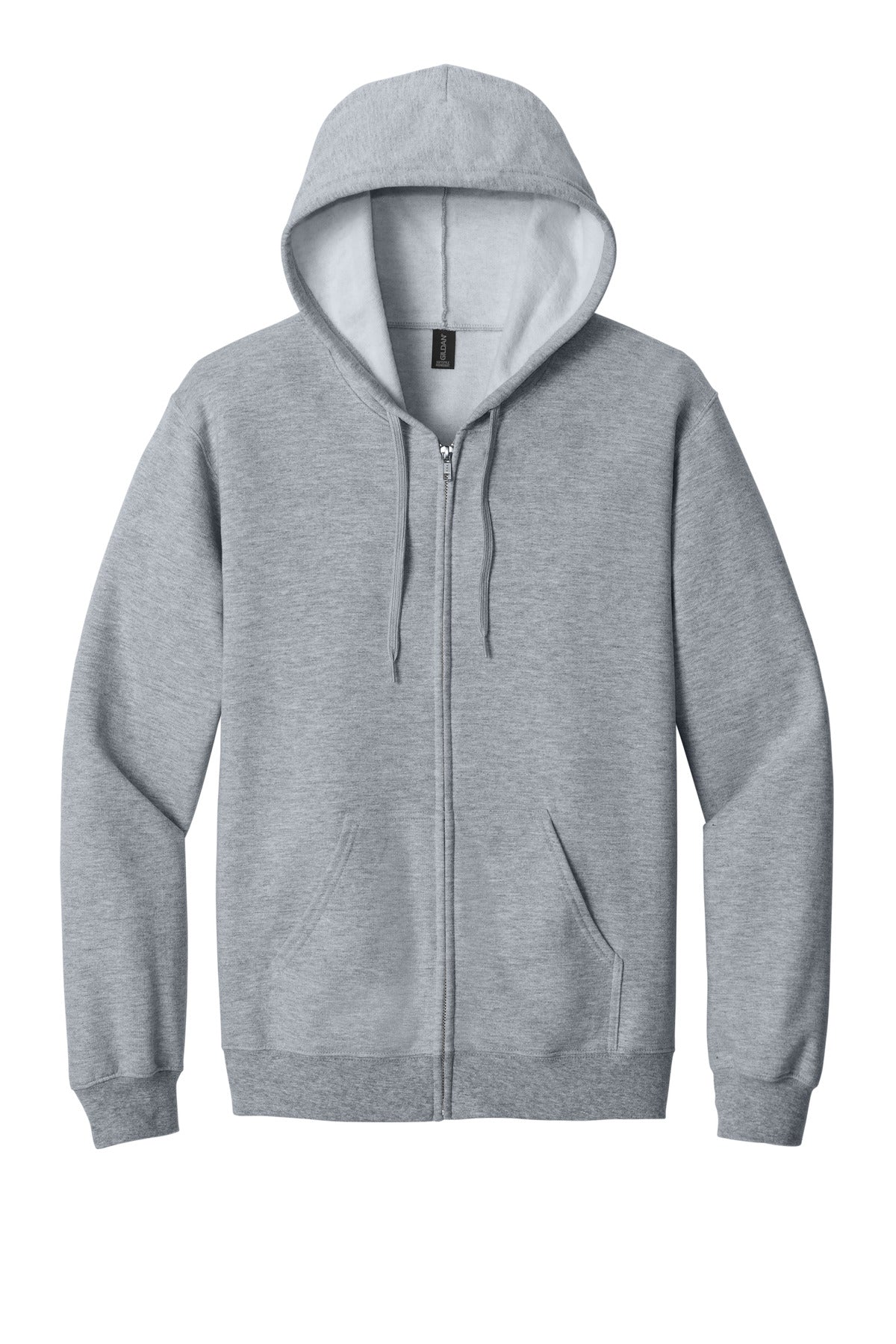 Front View of RngSpunSpG Gildan Softstyle Midweight Fleece Full-Zip Hooded Sweatshirt SF600