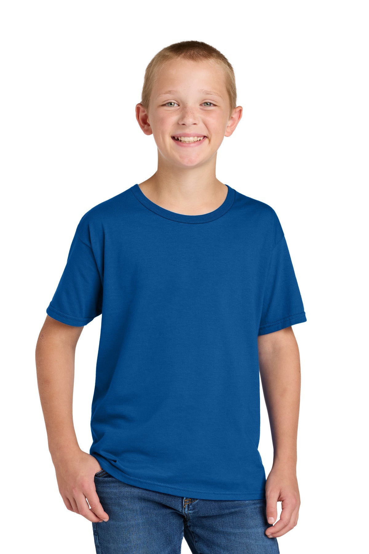 Front View of Rock Jerzees Classics Youth Cotton T-Shirt 363Y
