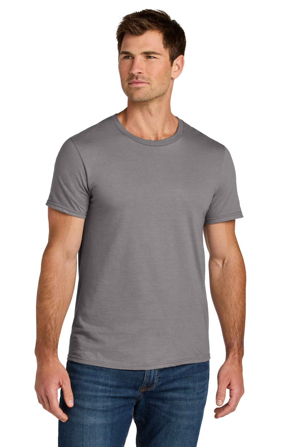 Front View of Rock Jerzees Ultimate Unisex Ring Spun T-Shirt IC46M