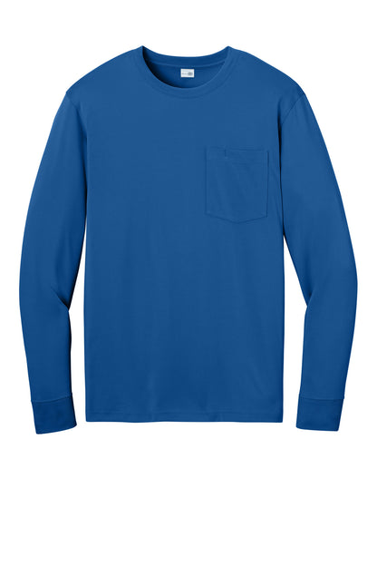 Front View of Royal CornerStone Workwear Pro Long Sleeve Pocket Tee CS440LSP