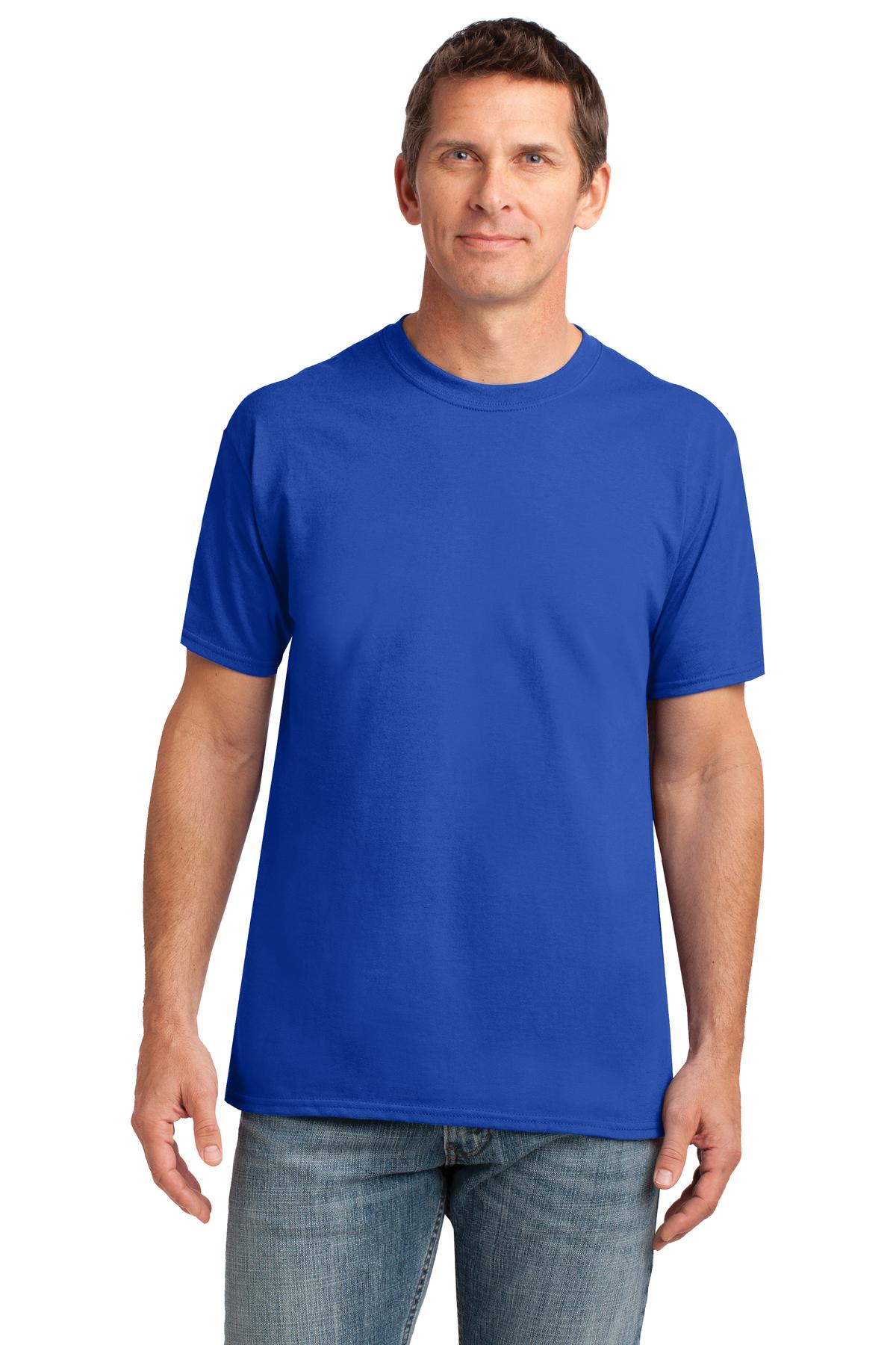 Front View of Royal Gildan Gildan Performance T-Shirt. 42000