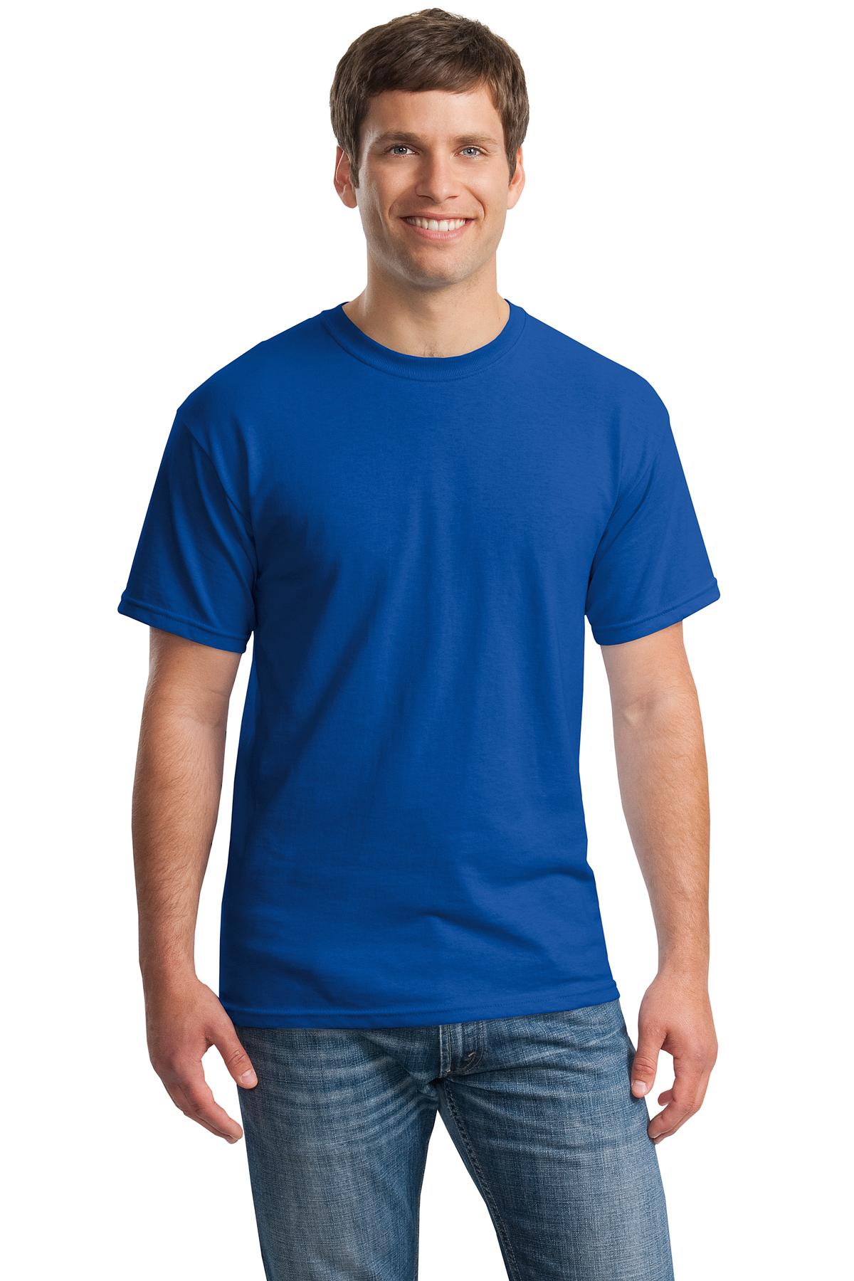 Front View of Royal Gildan - Heavy Cotton 100% Cotton T-Shirt. 5000