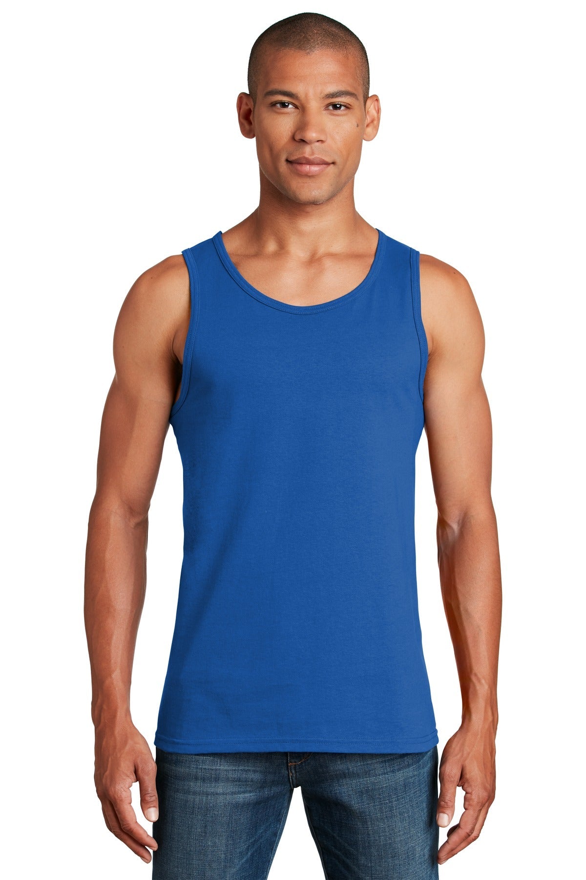 Front View of Royal Gildan Heavy Cotton Tank Top. G5200