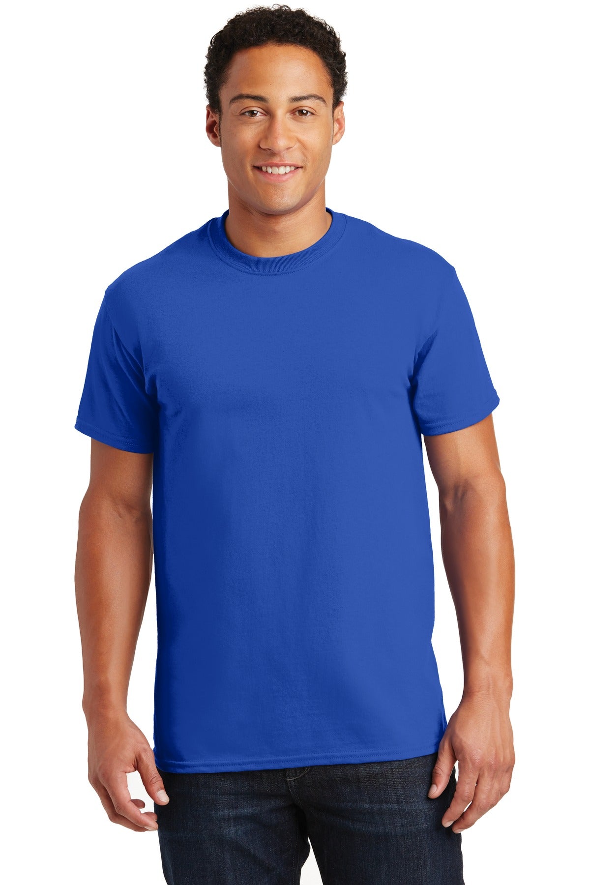Front View of Royal Gildan - Ultra Cotton 100% US Cotton T-Shirt. 2000