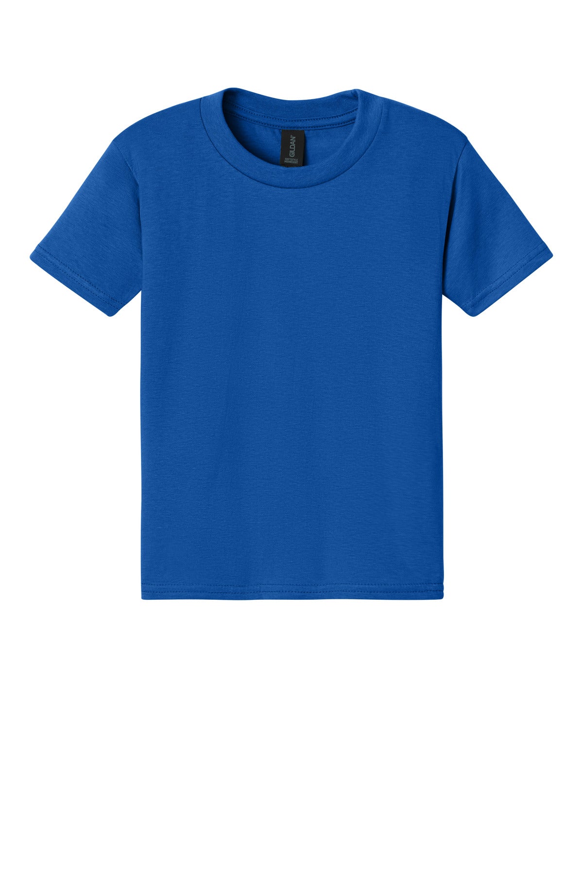 Front View of Royal Gildan Youth Softstyle Midweight Tee 65000B
