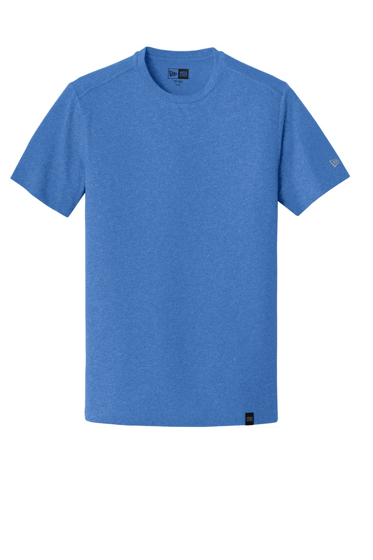 Front View of Royal Heather New Era Heritage Blend Crew Tee. NEA100