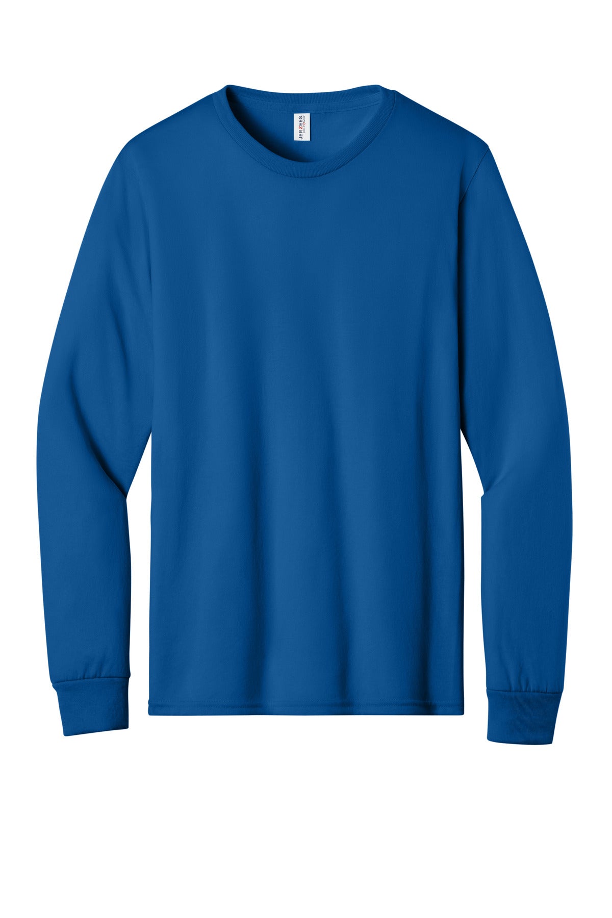 Front View of Royal Jerzees Dri-Power 100% Polyester Long Sleeve T-Shirt 21LS