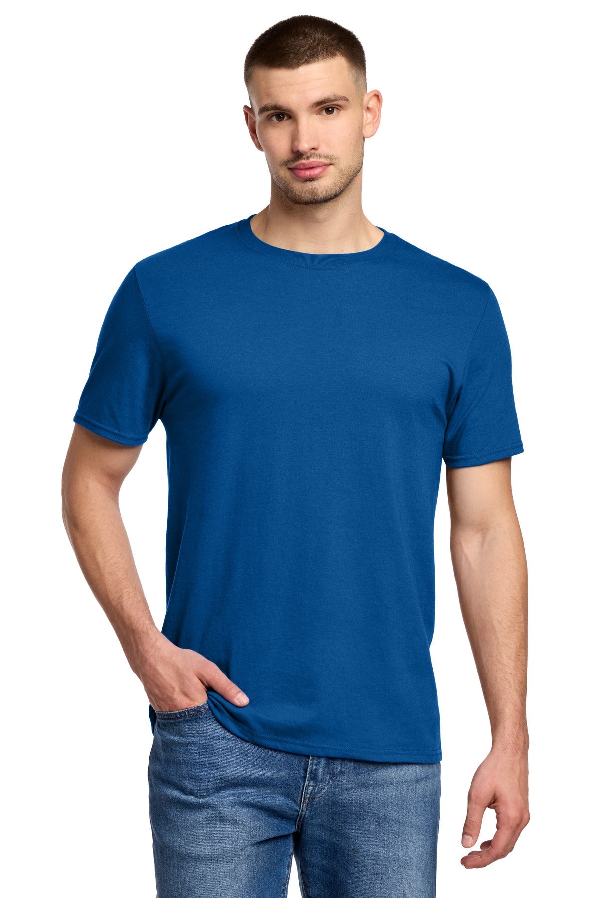 Front View of Royal Jerzees Premium Blend Ring Spun T-Shirt 560M