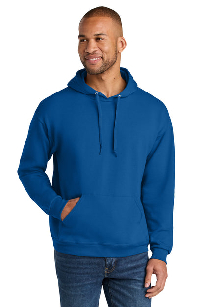Front View of Royal Jerzees Ultimate Unisex CVC Ring Spun Hooded Sweatshirt IC49M