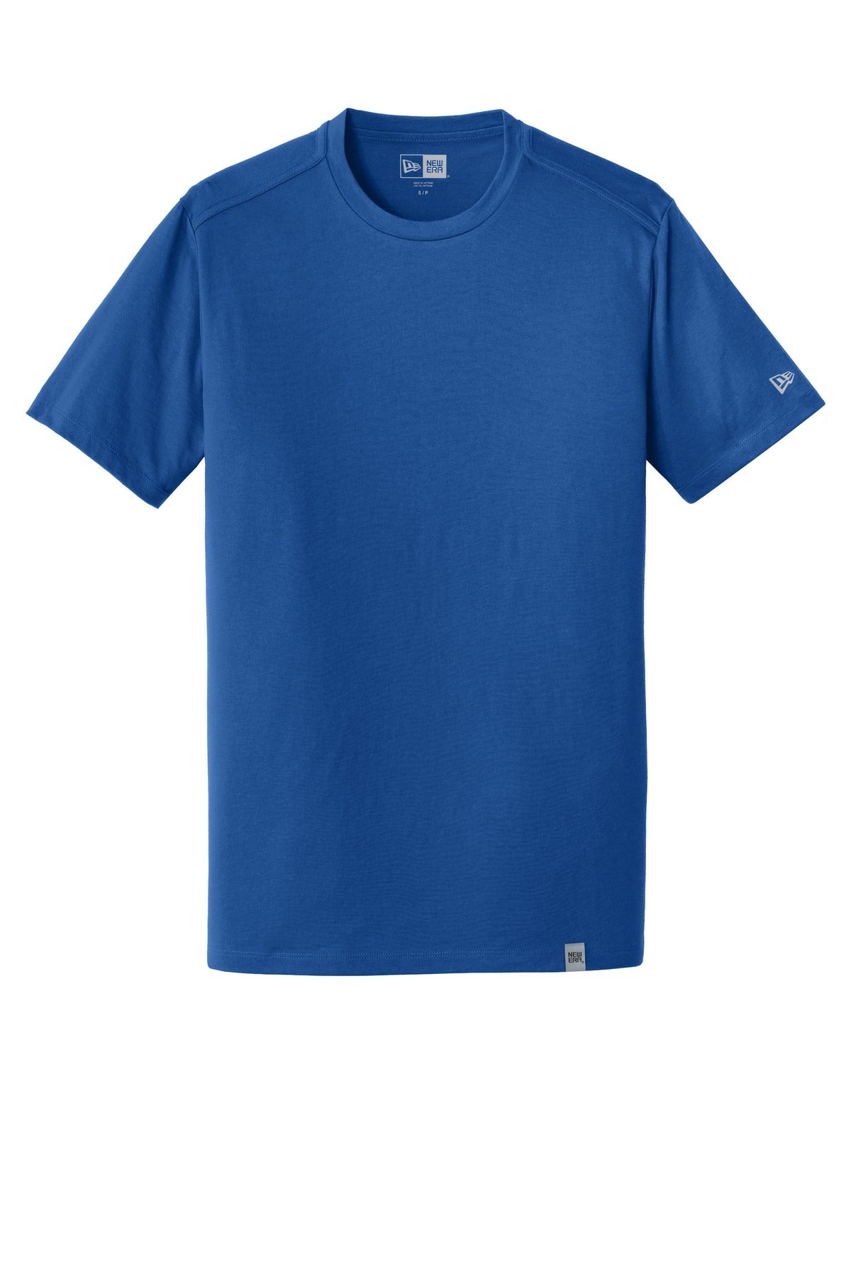 Front View of Royal New Era Heritage Blend Crew Tee. NEA100