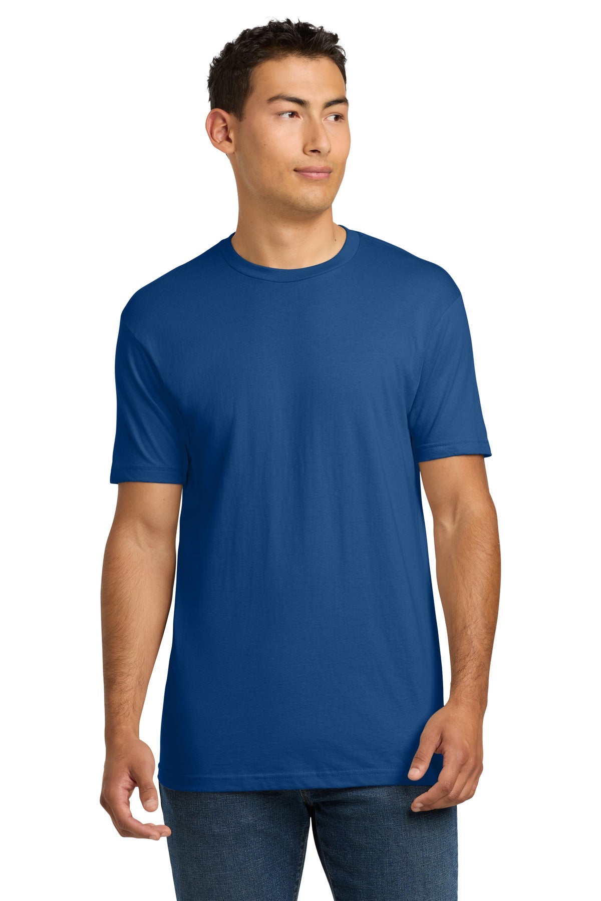 Front View of Royal Next Level Apparel Adult Cotton Tee. NL3600