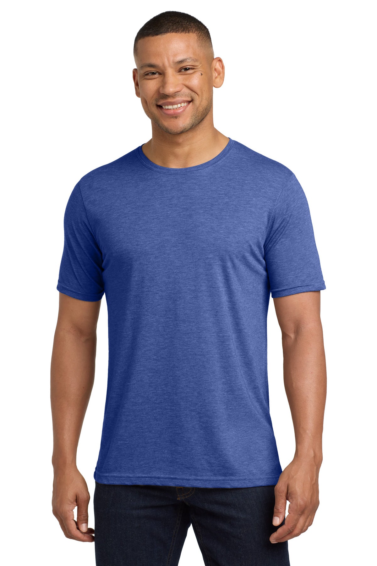 Front View of Royal Next Level Apparel Adult Poly/Cotton Tee. NL6200