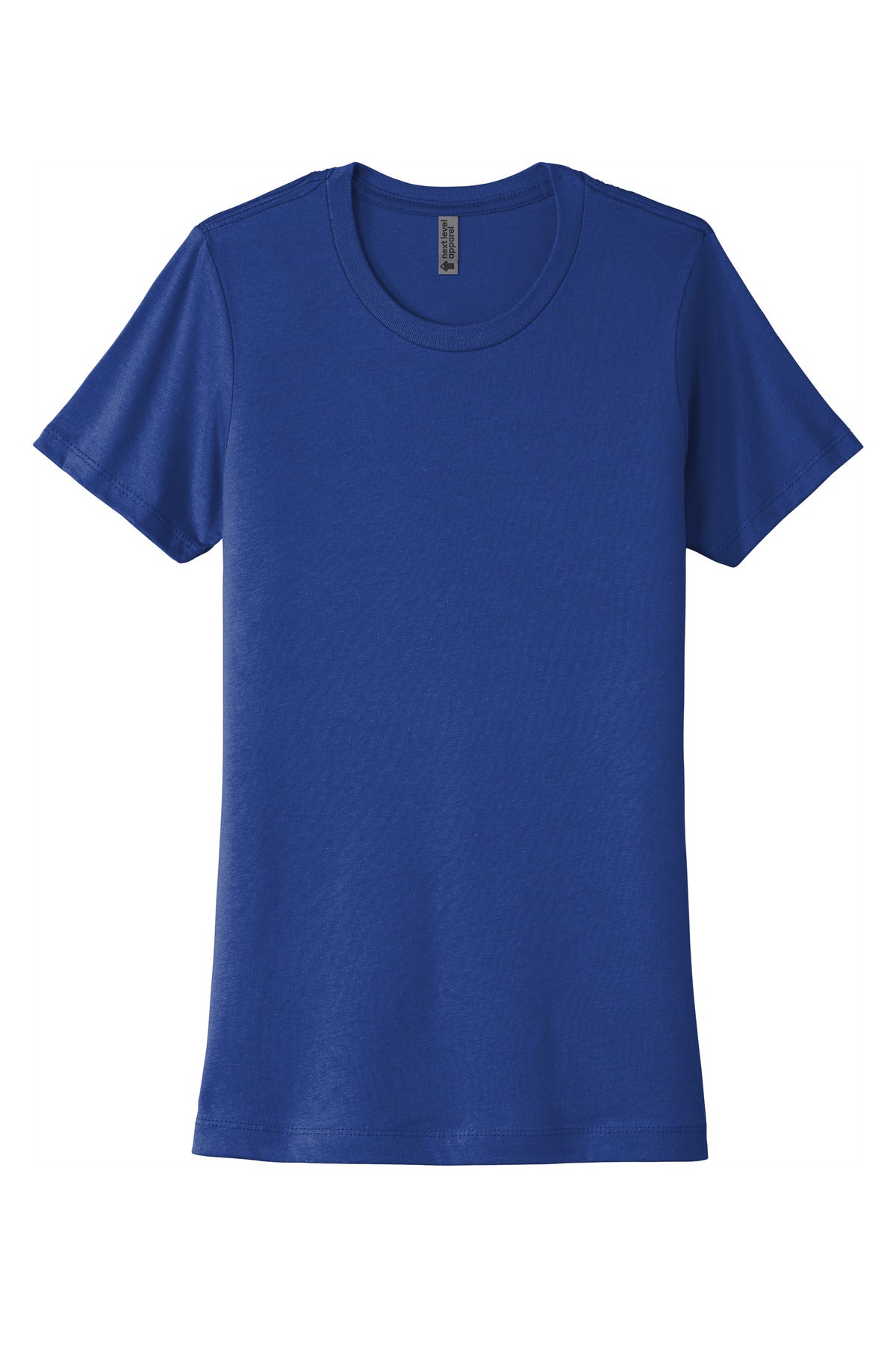 Front View of Royal Next Level Apparel Women's Cotton Tee. NL3900