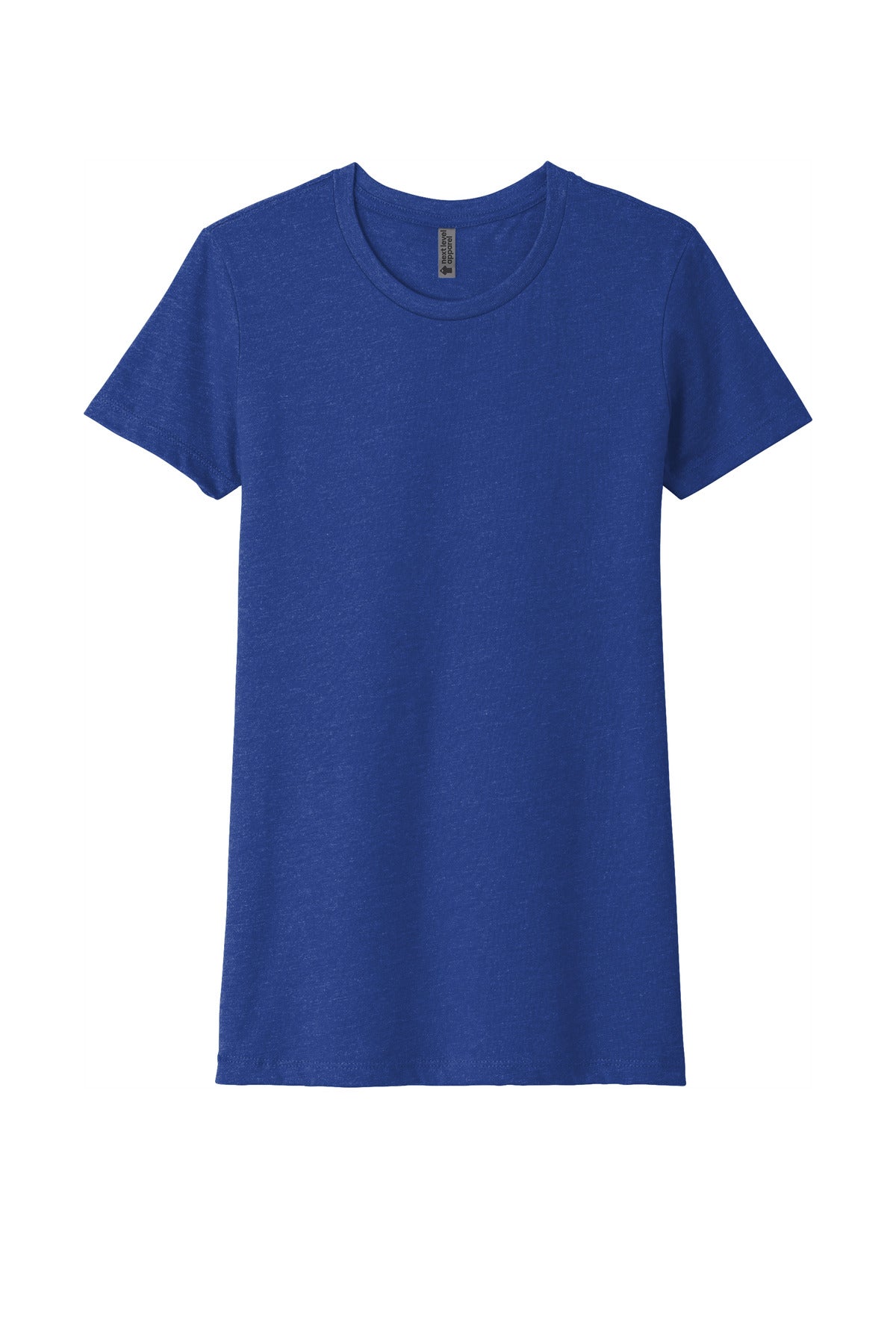 Front View of Royal Next Level Apparel Women's CVC Tee. NL6610