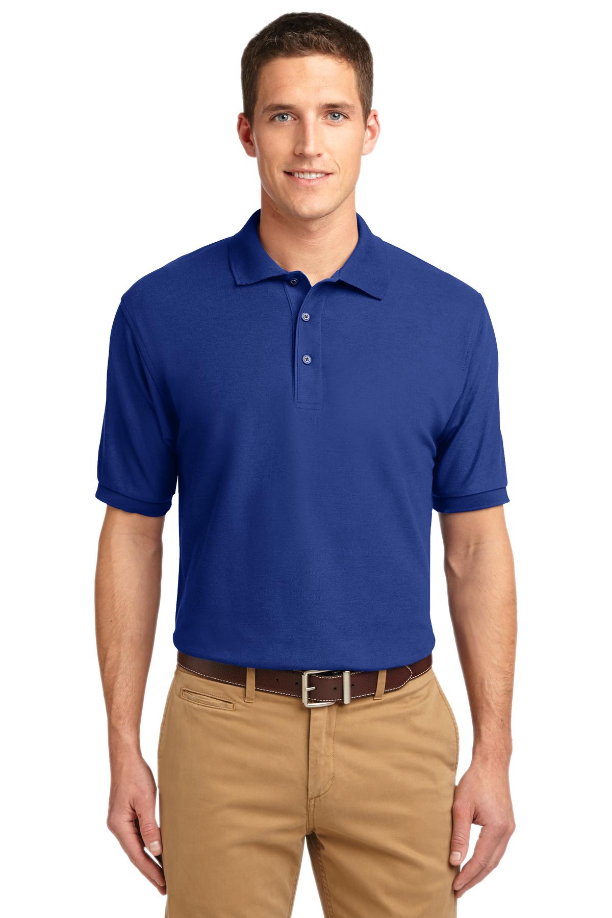 Front View of Royal Port Authority Extended Size Silk Touch Polo K500ES