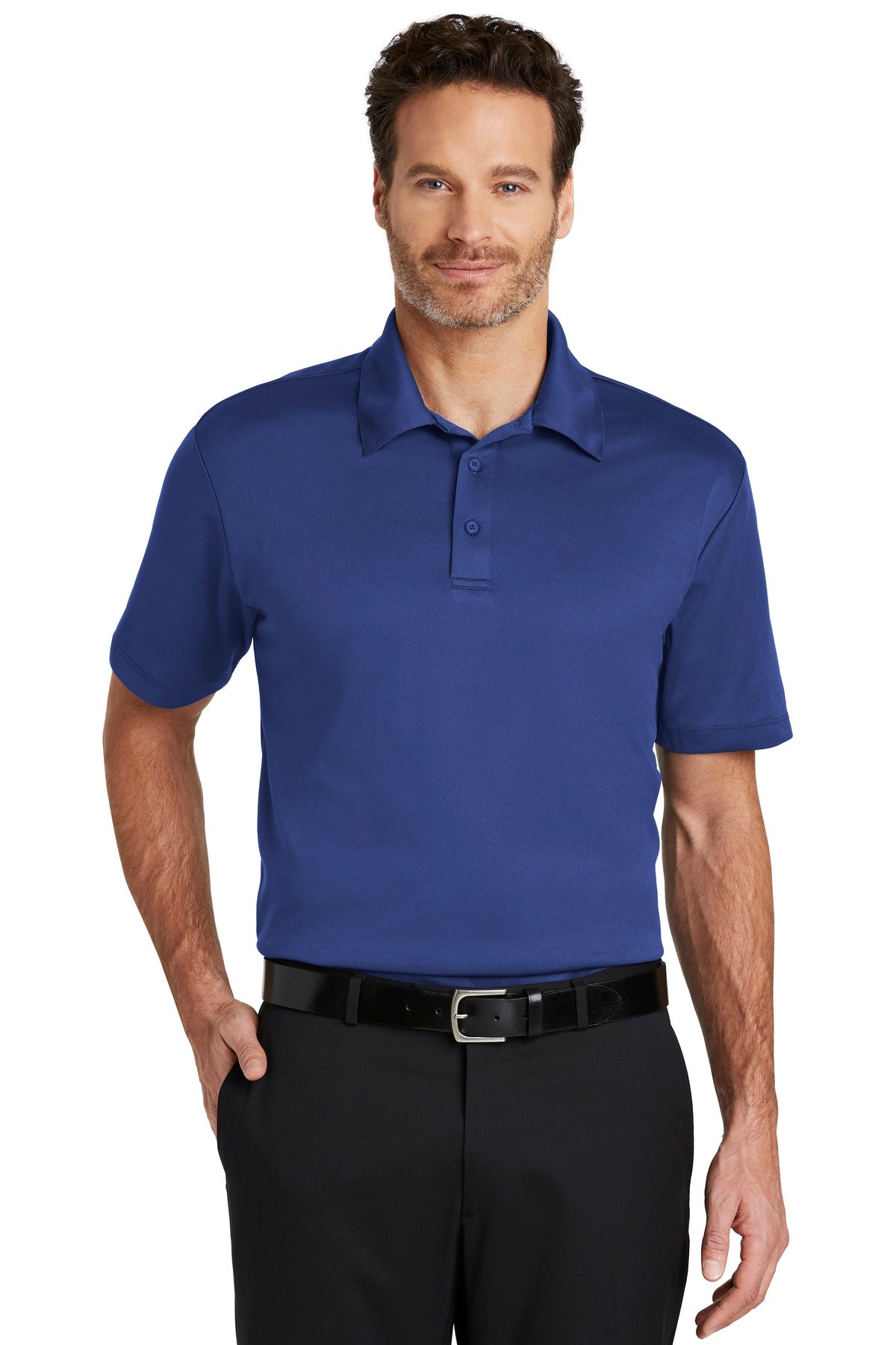 Front View of Royal Port Authority Silk Touch Performance Polo. K540