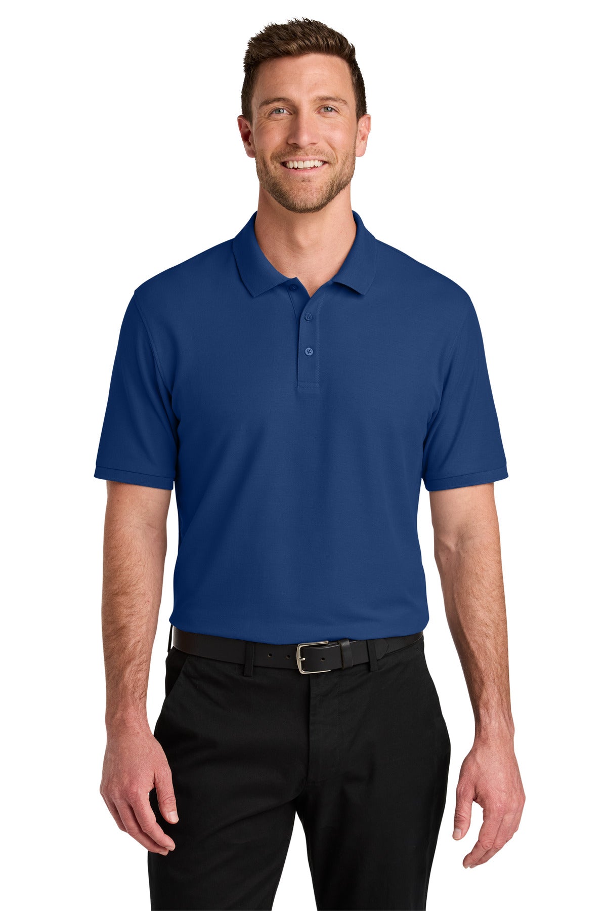 Front View of Royal Port Authority Wearever Signature Pique Polo K200