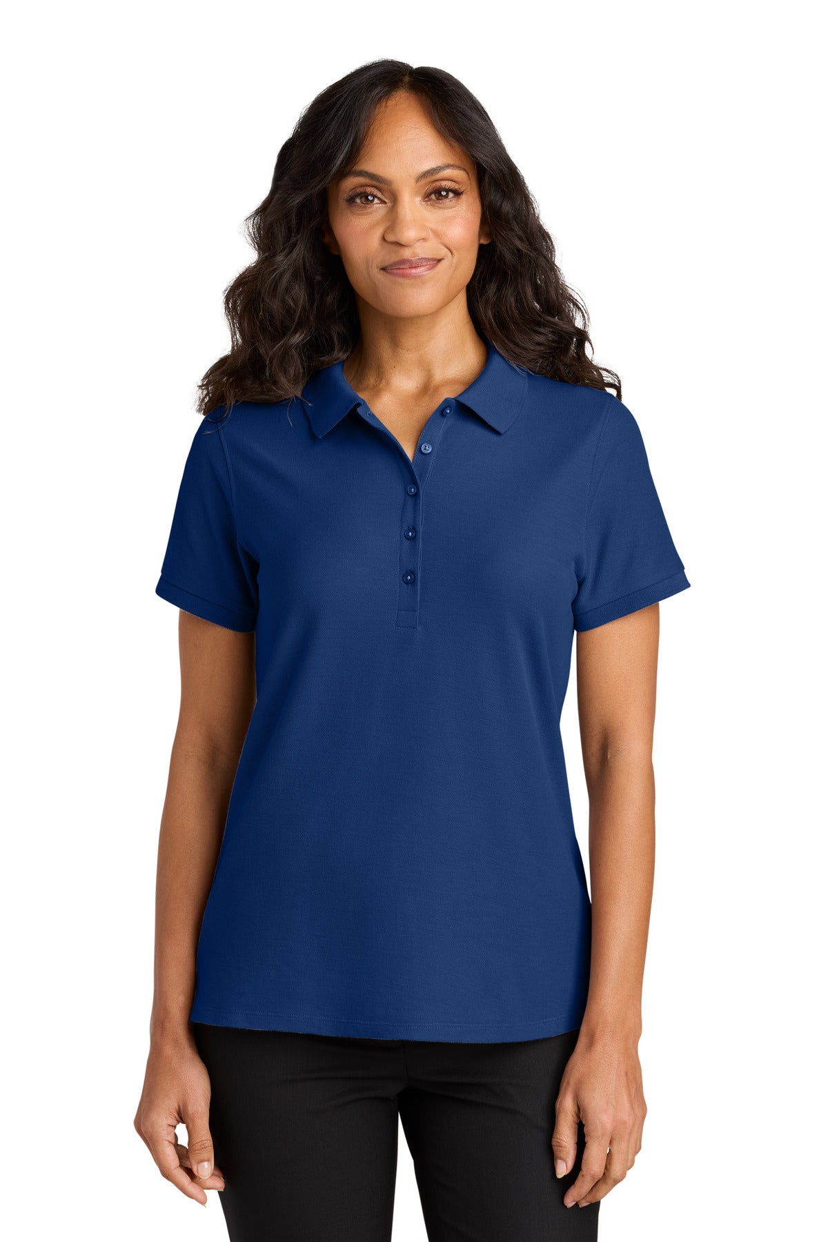 Front View of Royal Port Authority Women's Wearever Signature Pique Polo LK200